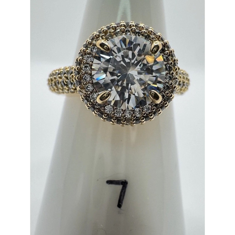 Bomb Party Ring RG76595 Admiring You Gold Plated Cubic Zirconia Size 7